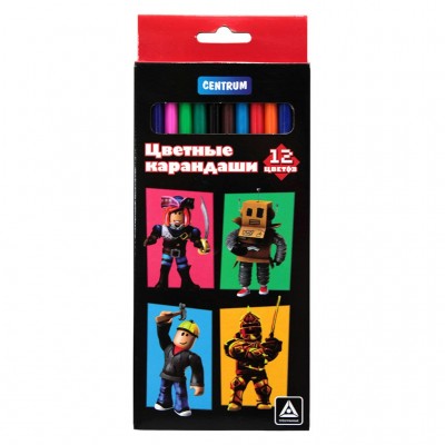 Карандаши 12цв. пластик Robox , трехгранный корпус Centrum