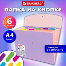Папка -конверт на кнопке А4 (папка-органайзер) 6 отделений