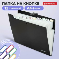 Папка -конверт на кнопке А4 (папка-органайзер) 12 отделений 