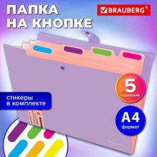 Папка -конверт на кнопке А4 (папка-органайзер) 5отделений