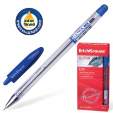 Ручка шариковая синяя ULTRA L-20  0,7мм.  проз.корп. Erich Krause