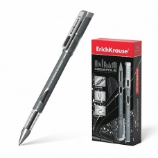 Ручка гелевая  черная Megapolis Gel 0,5мм. Erich Krause