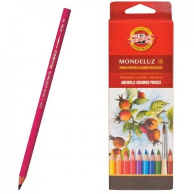 Карандаши 18цв. акварельные  Mondeluz Koh-I-Noor