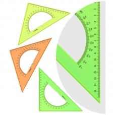 Линейка треугольник   пластик, 45°, 16см  