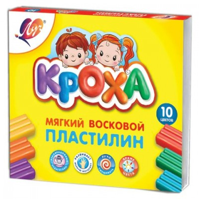 Пластилин 10цв.  мягкий 