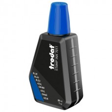 Краска штемпельная  синяя 28 мл, на водной основе, Trodat