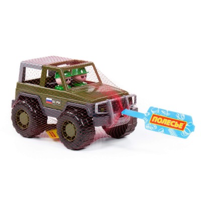 Игрушка пластик.  Автомобиль Джип Вояж военный,размер в упаковке 235х145х135 Полесье