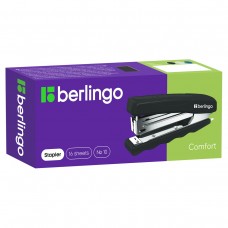 Степлер №10   до 16 л, пластиковый корпус, черный Berlingo