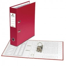 Папка регистратор 70мм с покрытием из ПВХ, бордовая (удвоенный срок службы),с карманом Brauberg