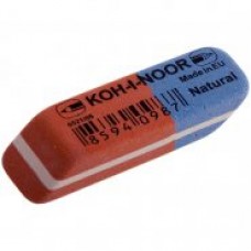 Ластик прямоугольный  6521/80, 42х14х8 мм, красно-синий,скошенные края, натуральный каучук, Koh-I-Noor