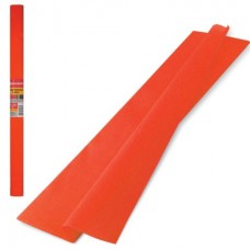 Бумага цветная  крепированная   32 г/м2, 50х250 см, оранжевая, в рулоне, Brauberg