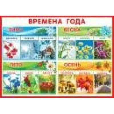 Плакат  Времена года 499х691 мм