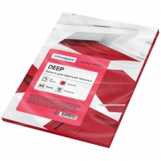 Бумага офисная для принтера цветная А4  deep , 80г/м2, 50л. (красный) OfficeSpace