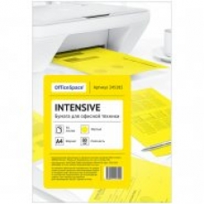Бумага офисная для принтера цветная желтая intensive А4, 80г/м2, 50л. OfficeSpace