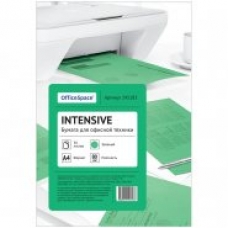 Бумага офисная для принтера цветная А4  , 80г/м2, зеленая intensive , 50л. OfficeSpace
