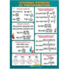 Плакат  Основные формулы по тригонометрии (490х690)