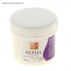 Краска акриловая  40мл. белая Shine Луч