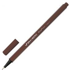 Ручка капиллярная коричневая Aero, трехгранная, металлический наконечник, 0,4мм, Brauberg