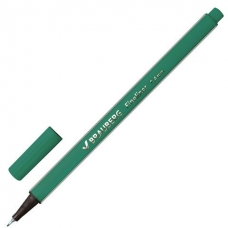 Ручка капиллярная  темно-зеленая, Aero, трехгранная, металлический наконечник, 0,4мм, Brauberg