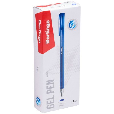 Ручка гелевая синяя  синяя 