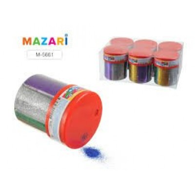 Для творчества Блестки декоративные 6 цветов, в банке Mazari