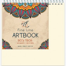 Скетчбук 190*190 спираль Блокнот, ARTBOOK QUADRO BIG, 60л.,100 г/м2,жесткая подложка Полином