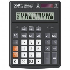 Калькулятор 16-разряд  PLUS настольный двойное питание, 200x154мм.,250417 Staff