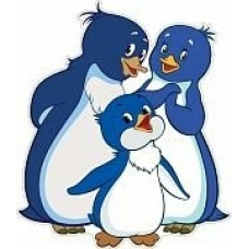 Плакат  Пингвиненок Лоло с мамой и папой