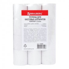 Чековая лента   термо 57х40х12 (40м),48 г/м2,ЦЕНА ЗА шт. Brauberg