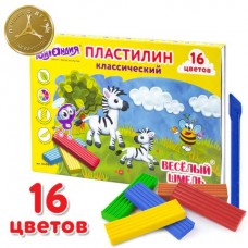 Пластилин 16цв.  классический 