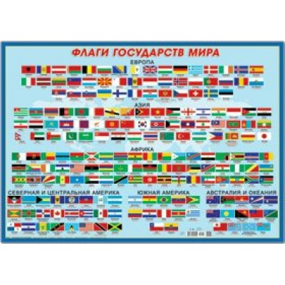 Плакат Флаги государств мира   490х690 мм