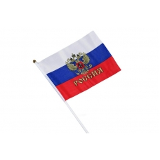 Флаг 14х21см  РФ триколор,герб  3653417