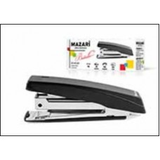 Степлер №10  BESTSELLER, 12 листов, с антистеплером, ЧЕРНЫЙ, пластиковый Mazari