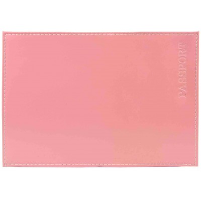 Обложка для паспорта нат.кожа  Шик, розовый, тисн.конгрев 
