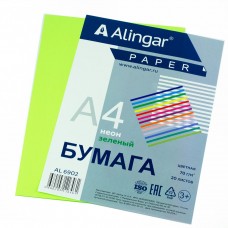 Бумага офисная для принтера цветная A4, 20л., Неон 