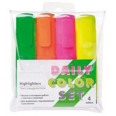 Маркер текстовыделитель набор  4шт NEO neon клин/жало, 1-5мм Hatber