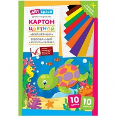 Картон цветной 10л. 10цв. A4, 
