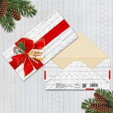 Конверт для денег «С новым годом», бант 80х165 мм