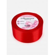 Для творчества Лента атласная №26 , 40 мм, 23±1 м, красная Арт Узор