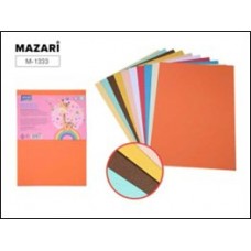 Бумага для творчества крепированная  10 л, формат 210х297 мм, ОПП-упаковка Mazari