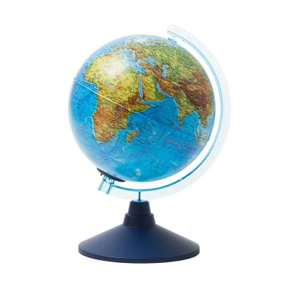 Глобус физико-политический d=210мм с подсветкой от батареек на круглой подставке Globen