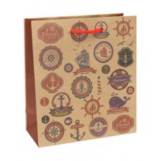 Пакет Крафт бумажный Морские знаки