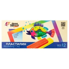 Пластилин 12цв.  Школа творчества Луч