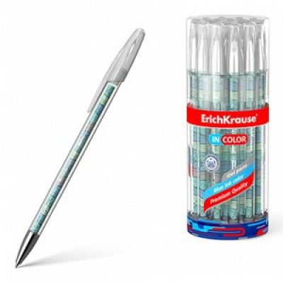 Ручка гелевая дизайн. синяя  InColor 