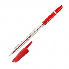 Ручка шариковая красная CORONA PLUS 0,7 мм, прозр. корп. Linc