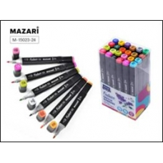 Маркер набор для скетчинга двусторонние FANTASIA, 24цв., Main colors (основные цвета) Mazari