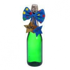 Украшение Одежда на бутылку «Бабочка», со звездой в горох, цвета МИКС