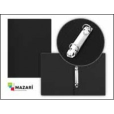 Папка 2 кольца А4 0.5 мм, корешок 21 мм, черная Mazari