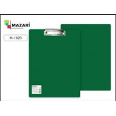 Планшет с прижимом А4  пластиковый, 1.5 мм, зеленый Mazari