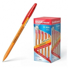 Ручка шариковая красная R-301 Orange Stick узел 0.7мм, Erich Krause